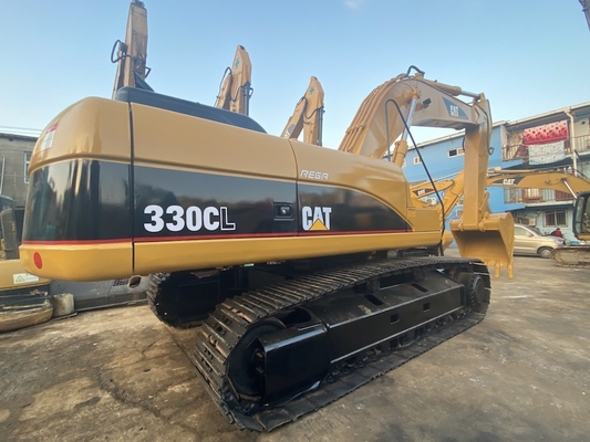 30t second-hand CAT 330CL hydraulic crawler excavator 1.7m3 bucket, the overall working weight is 35108kg