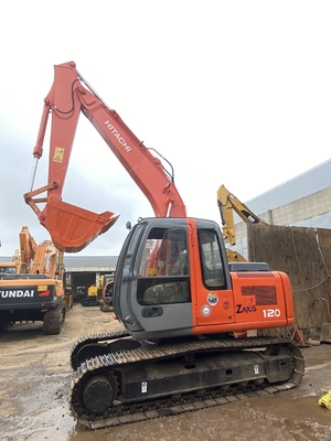 12 تن اصلی ژاپن استفاده شده Hitachi ZX120 Excavator Crawler با قدرت موتور 66KW و ظرفیت سطل 0.52m3