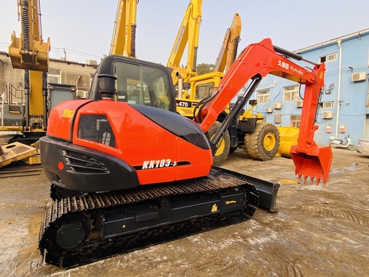 8 تن اصلی ژاپن استفاده شده Kubota KX183 Excavator Crawler با قدرت موتور 47.8 KW و ظرفیت سطل 0.31 m3