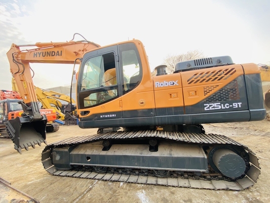 22 تن اصلی ژاپن دست دوم هیوندای R225 Excavator خزنده با 112 KW قدرت موتور و 1.05 m3 ظرفیت سطل