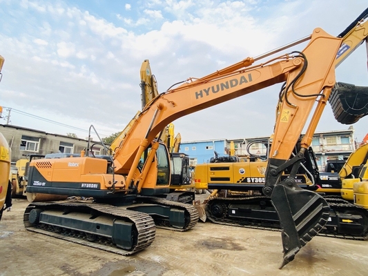 22 تن اصلی ژاپن دست دوم هیوندای R225 Excavator خزنده با 112 KW قدرت موتور و 1.05 m3 ظرفیت سطل