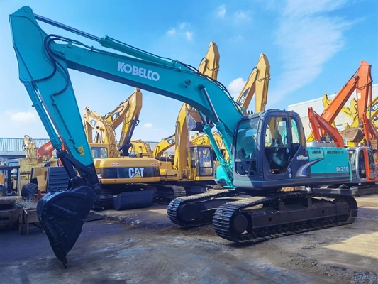 ۲۱ تن اصلی ژاپنی استفاده شده Kobelco SK210-8 Excavator Crawler با قدرت موتور ۱۱۴ کیلو وات و ظرفیت سطل ۱ m3