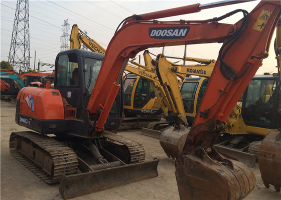 6 تن اصلی استفاده شده Doosan DH60-7 Excavator Crawler با ظرفیت 0.09-0.2 m3 سطل