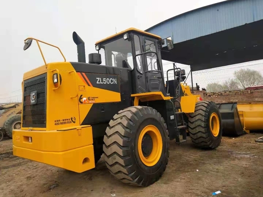 3-5 تن بارگیری چرخ Liugong ZL50CN استفاده شده 1.8-5.6cbm بارگیری سطل