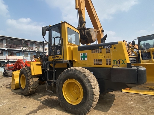 3-5 تن دست دوم کاماتسو WA320-3 بارگیری چرخ بارگیری جلو استفاده شده