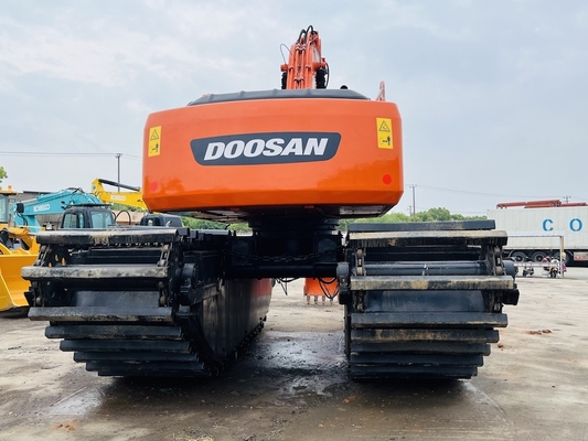 Doosan استفاده شده حفاری دوزی DH220LC-9E با 1 m3 ماشین تمیز کردن رودخانه دراز برد بوم حفاری دست دوم