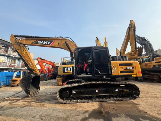 21 تن استفاده شده Sany SY215C حفاری هیدرولیک حفاری دست دوم با ظرفیت سطل 1.1 M3