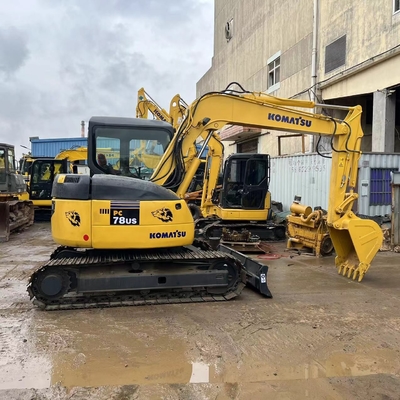 7 تن استفاده شده Komatsu PC78US حفاری دست دوم Komatsu Crawler Excavator ماشین آلات ساختمانی