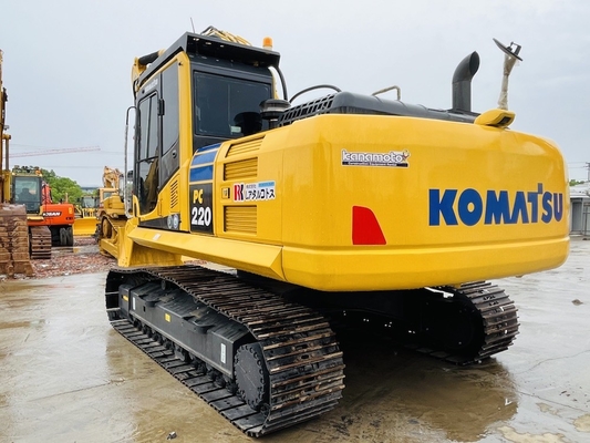 استفاده شده Komatsu PC220-8 دست دوم کاوشگر حفاری Backhoe 1 CBM ظرفیت سطل ماشین آلات ساختمانی