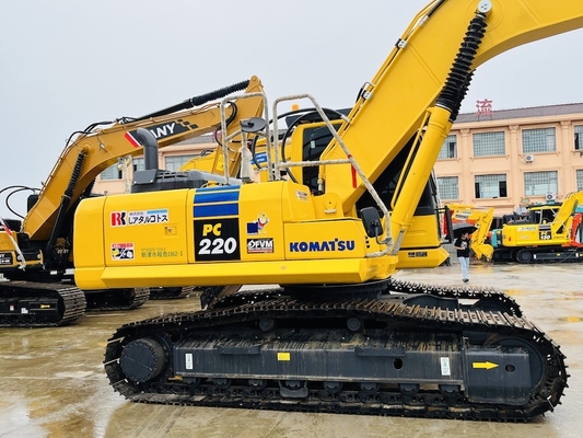 استفاده شده Komatsu PC220-8 دست دوم کاوشگر حفاری Backhoe 1 CBM ظرفیت سطل ماشین آلات ساختمانی