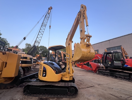 مینی Excavator استفاده شده Komatsu PC35MR خزنده Excavator دست دوم Excavator ماشین آلات ساختمانی